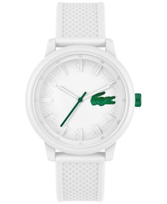 Унисекс часы Lacoste L.12.12 с белым силиконовым ремешком, 48mm