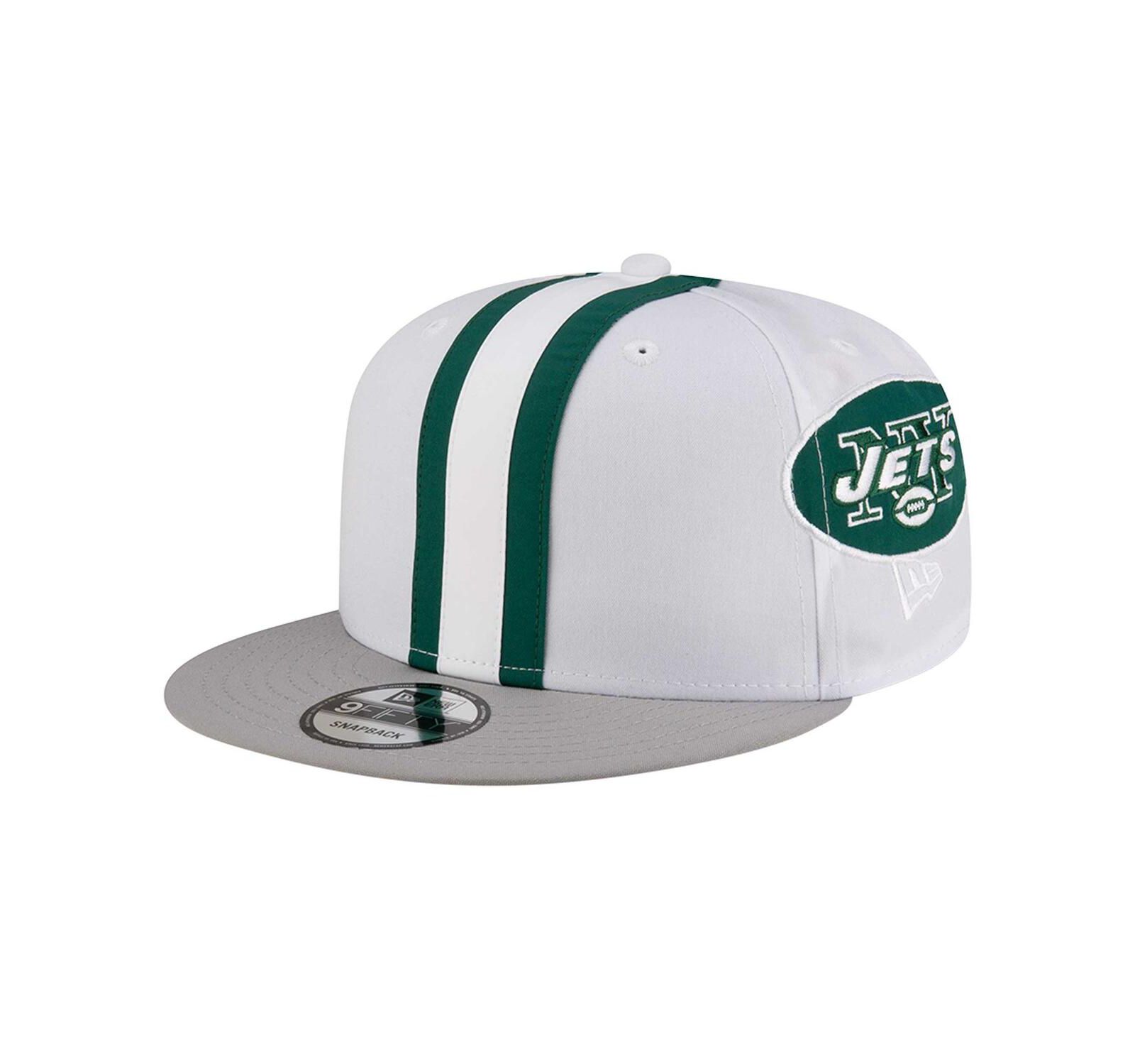Мужская кепка New Era White New York Jets Throwback Helmet 9FIFTY Snapback