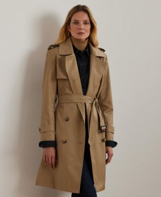 Водонепроницаемое пальто-тренч с ремнем Lauren Ralph Lauren, размер Petite