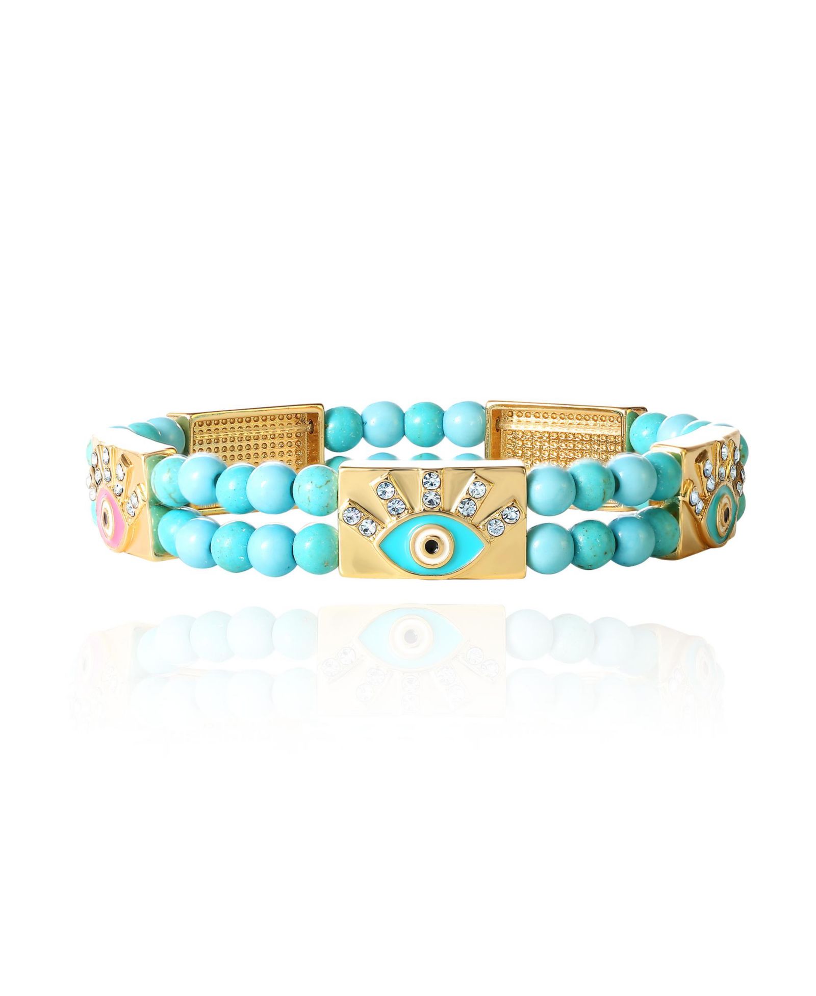 Браслет Jessica Simpson Women's Evil Eye, золотистый цвет