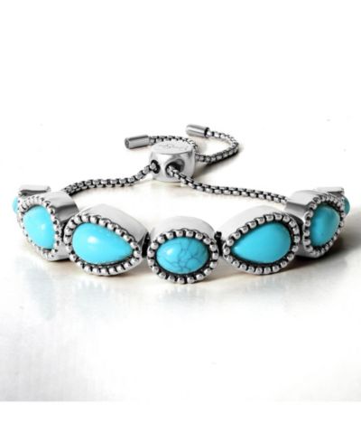 Jessica Simpson Womens Stone Slider Bracelet - Oxidized -Tone or -Tone Lariat Bracelet with Accents