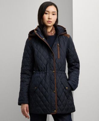 Женский стеганый анорак Lauren Ralph Lauren Petite Hooded Quilted Anorak Coat