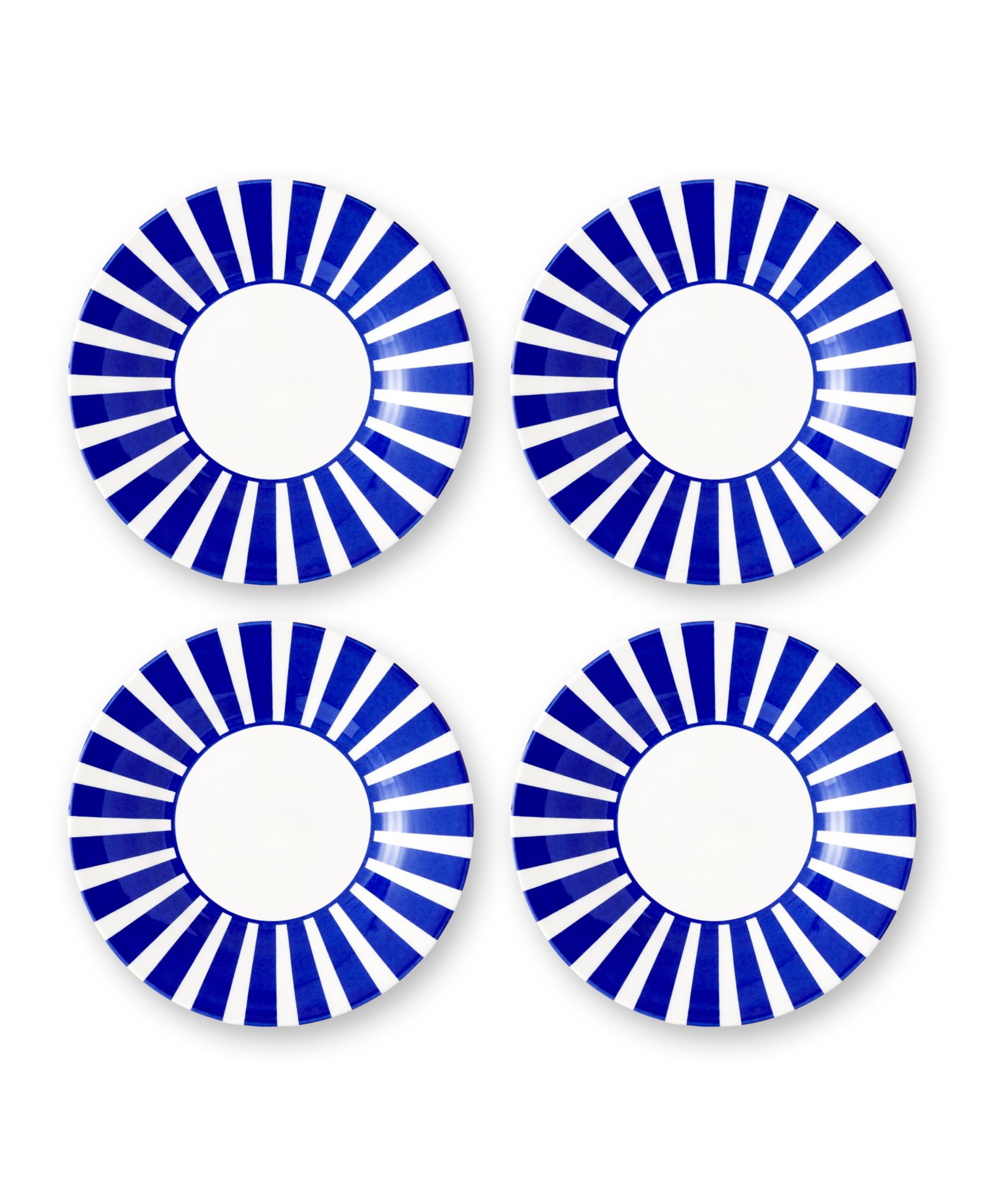 Spode набор из 4 тарелок Blue Italian Steccato Bold Stripe