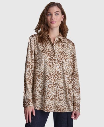 Блузка DKNY Jeans Women's Collared Long-Sleeve