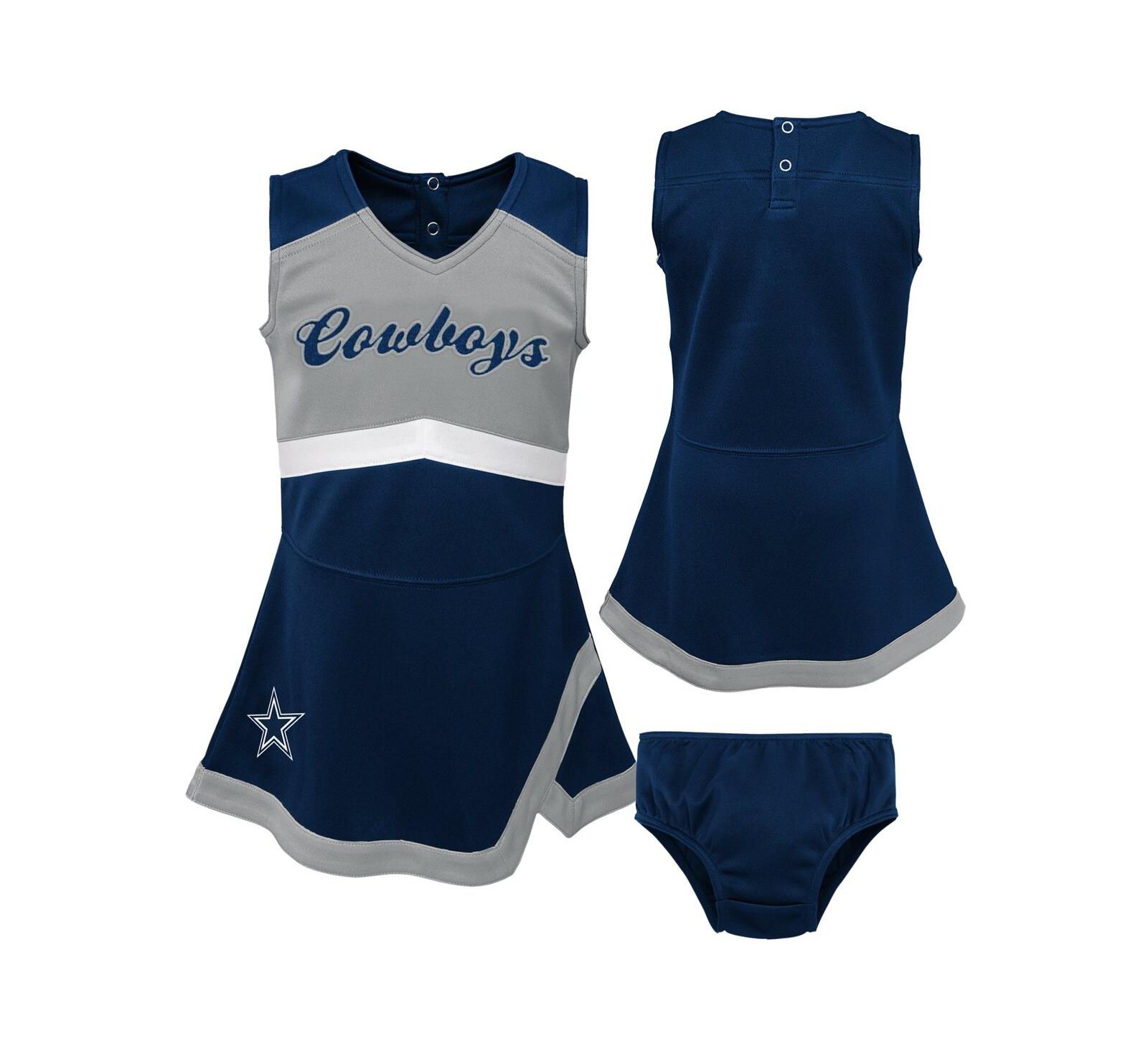 Детский костюм Outerstuff Girls Dallas Cowboys: платье-джампер и шорты, темно-синий