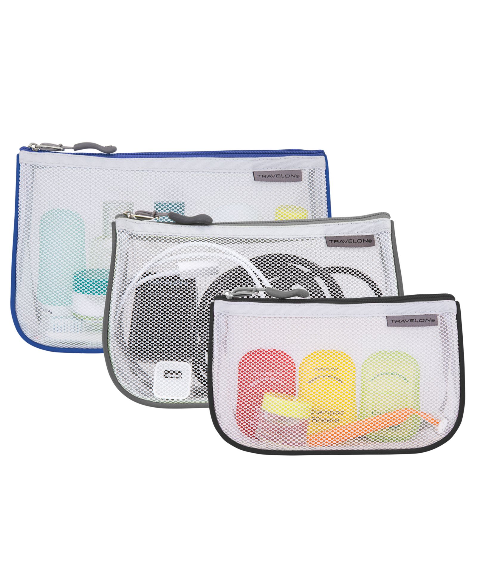 Набор из 3 мешочков Travelon Assorted Piped Pouches