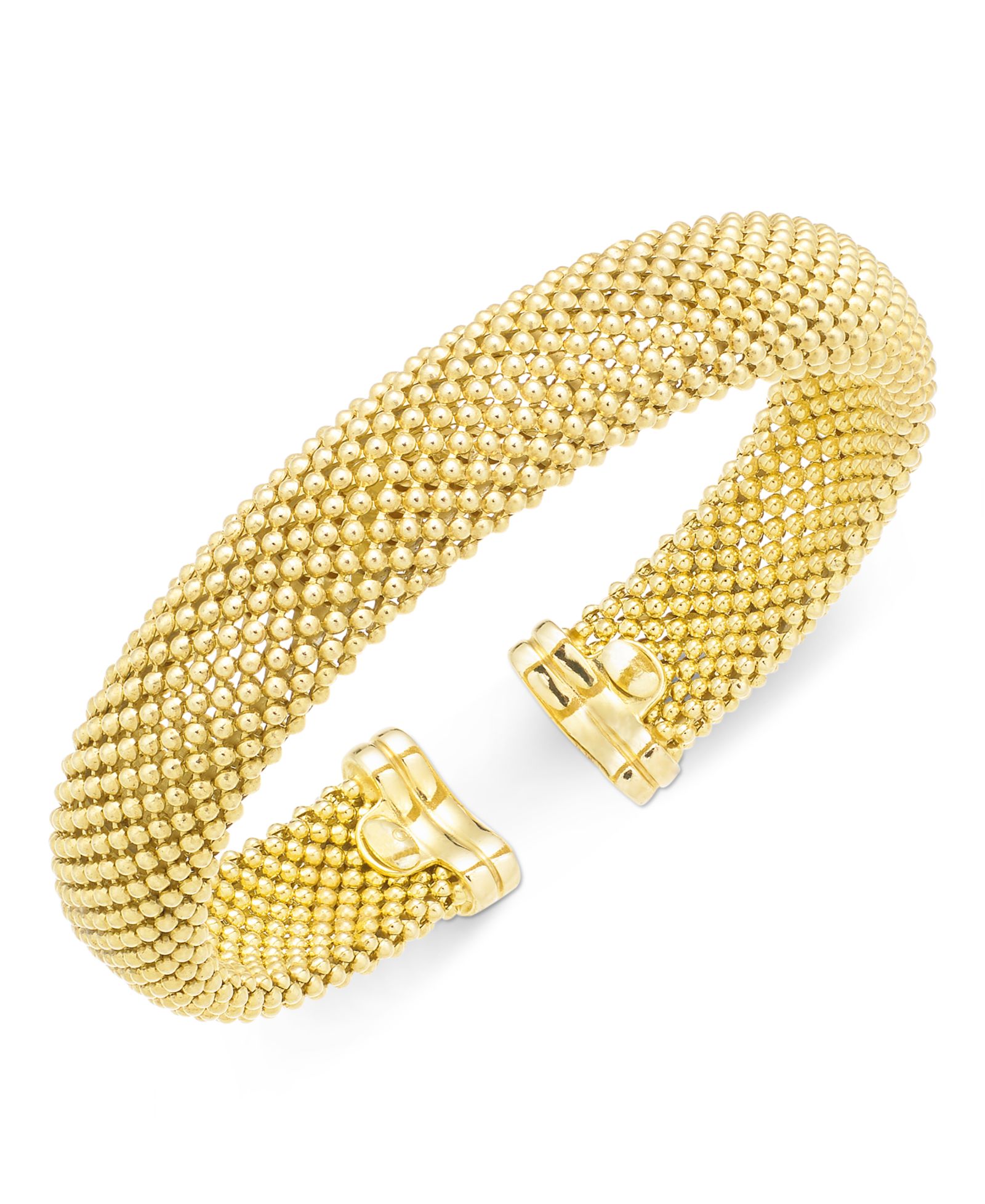 Браслет Italian Gold Mesh Bangle из 14k Gold over Sterling Silver