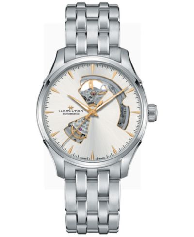 Мужские часы Hamilton Swiss Automatic Jazzmaster Open Heart Stainless Steel Bracelet 40mm