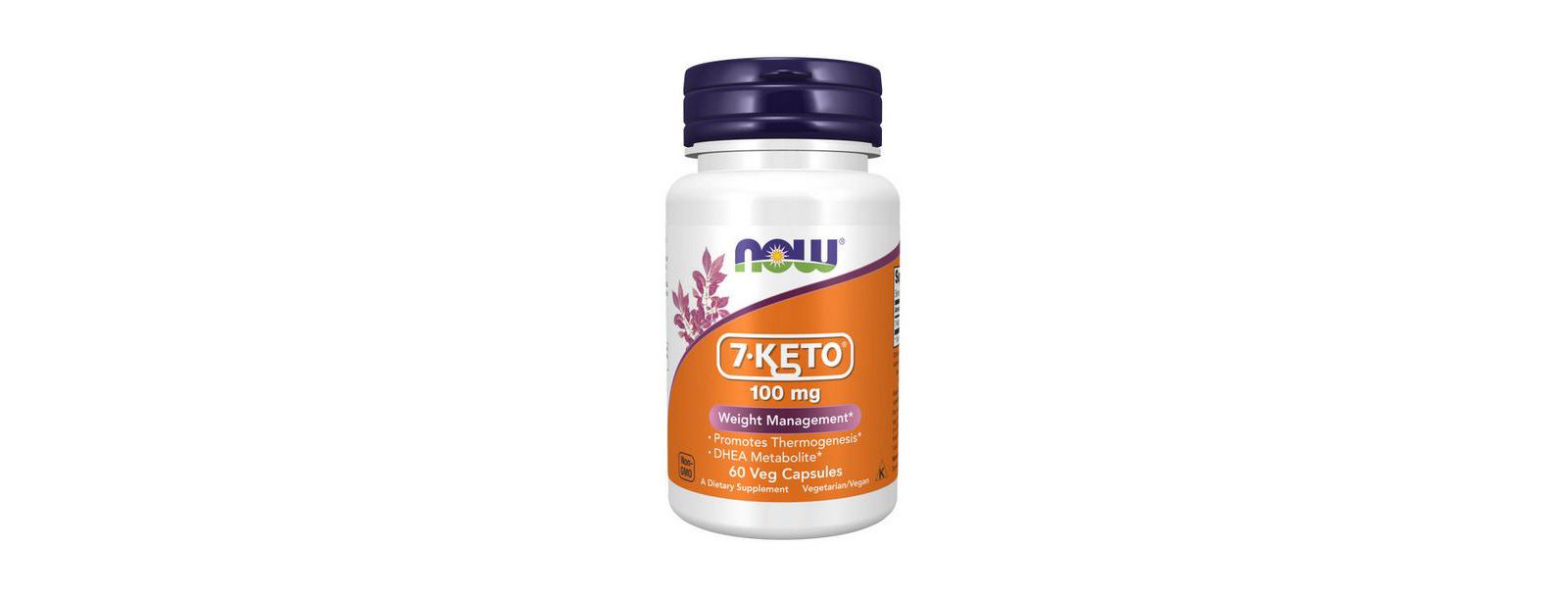 Добавка Now Foods 7-Keto, 100 mg, 60 вегетарианских капсул