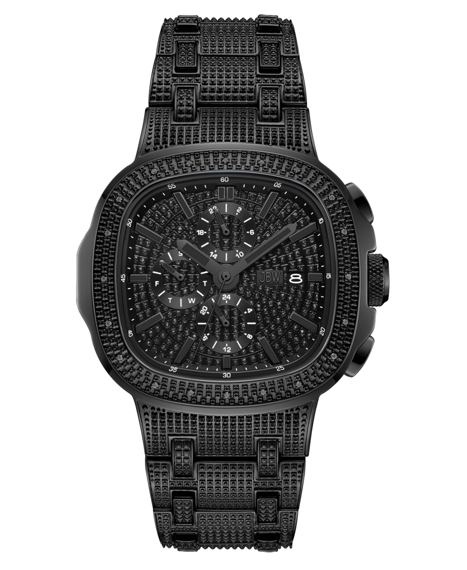 Мужские часы JBW Heist Multifunction, черная сталь, 45mm