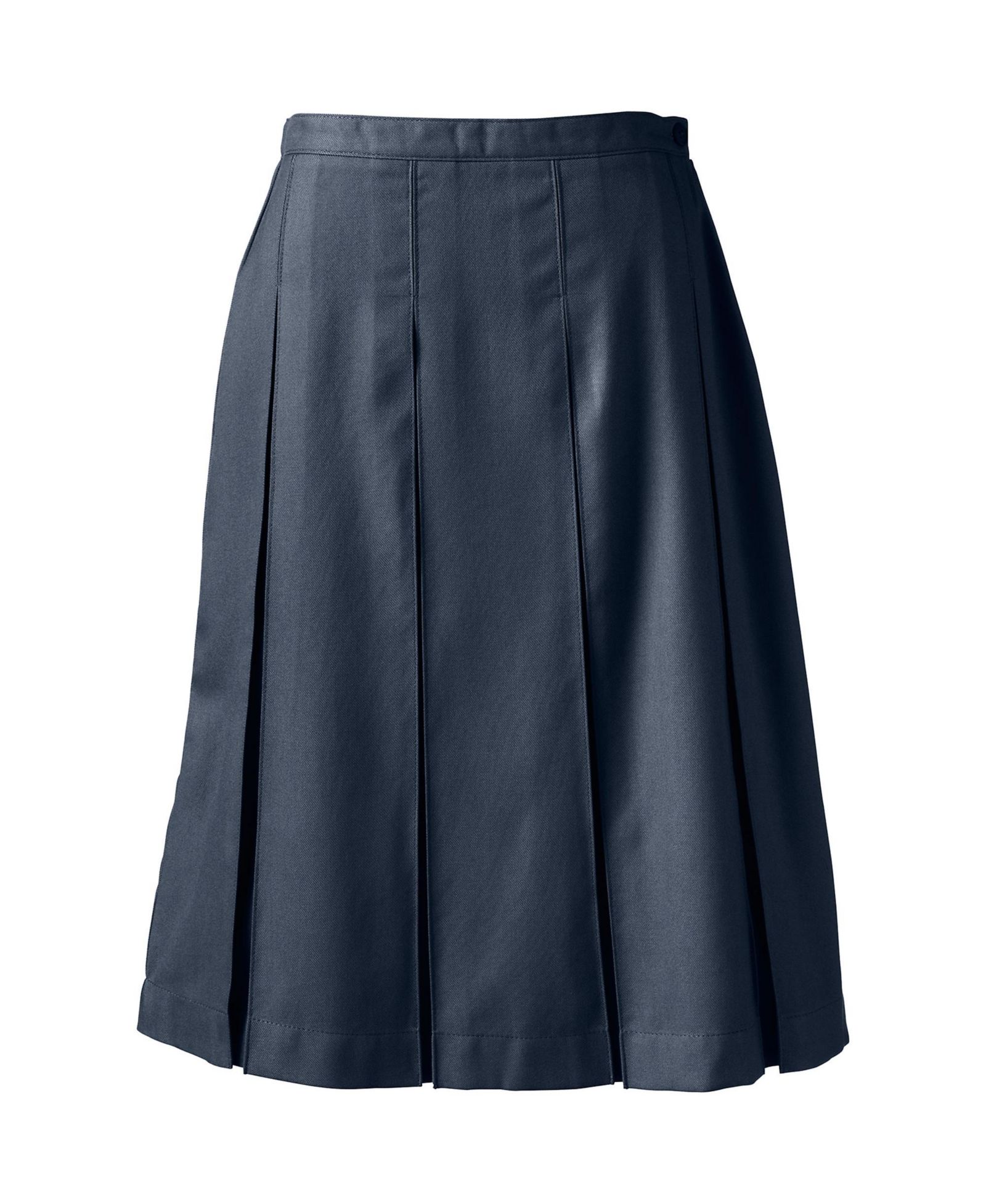 Lands' End Women's Box Pleat Skirt Below the Knee
