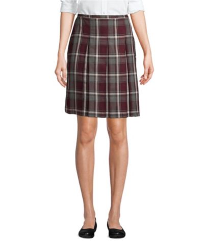 Burgundy/gray plaid