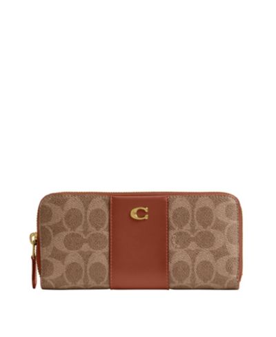 Кошелек COACH Essential Signature Canvas Slim Accordion Zip