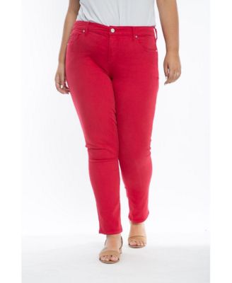 Брюки Slink Jeans Plus Size Color Mid Rise Slim