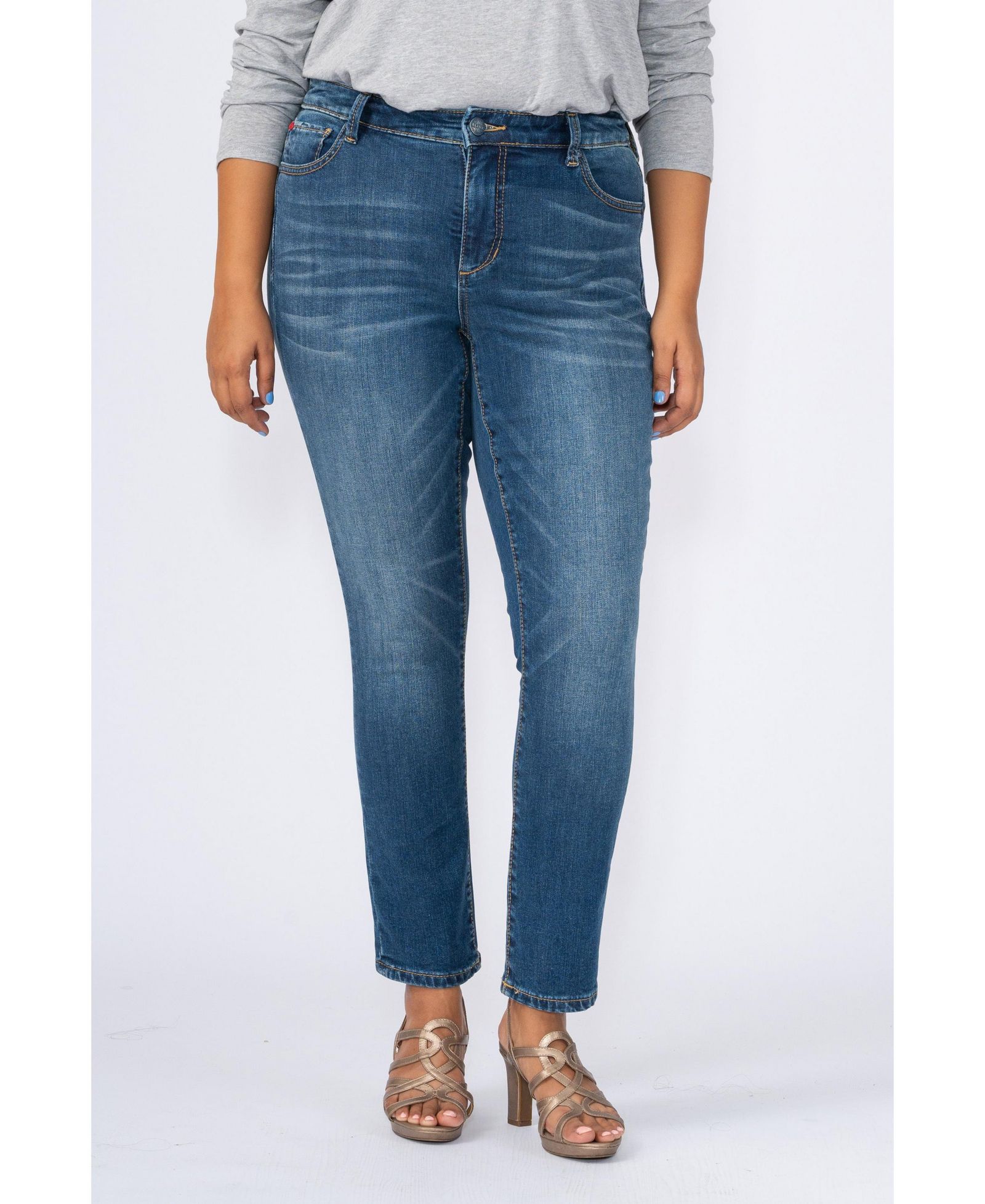 SLINK Jeans джинсы Plus Size с завышенной талией и узким кройю Ankle Skinny