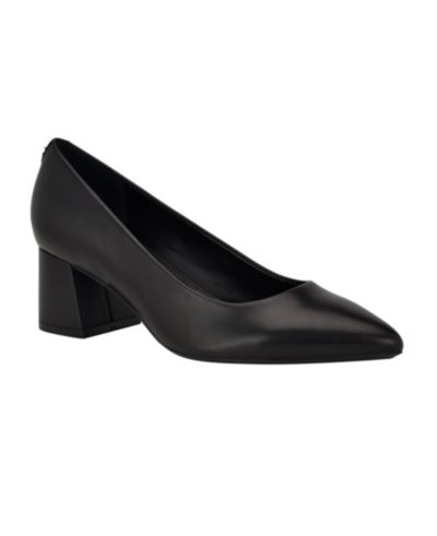 Calvin Klein Women's Lenott Pointy Toe Block Heel Pumps