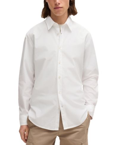 Мужская рубашка BOSS by Hugo Boss Cotton Poplin Regular-Fit Dress Shirt