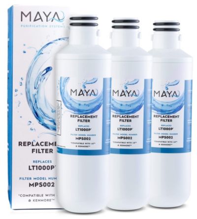 Maya LT1000P сменный фильтр для воды, совместим с: LG ADQ747935, MDJ64844601, LMXS28626D, LT1000PC, LT-1000PC Kenmore 46-9980, 469980, 3 шт.