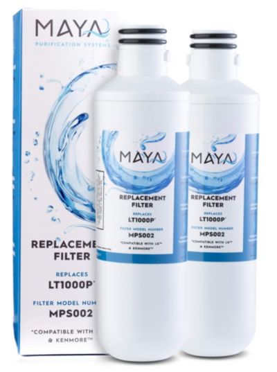 Maya LT1000P сменный фильтр для воды, совместим с: LG ADQ747935, MDJ64844601, LMXS28626D, LT1000PC, LT-1000PC Kenmore 46-9980, 469980, 2 шт