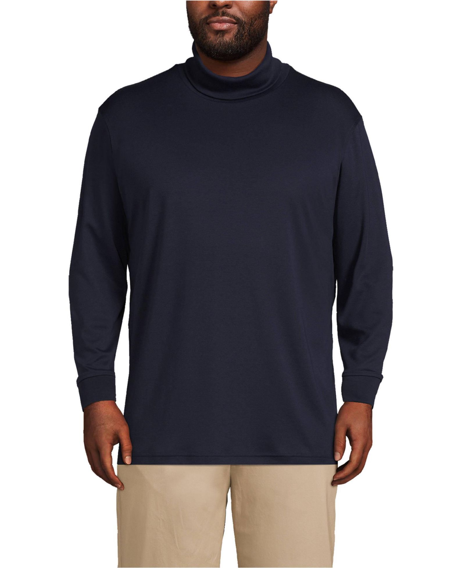 Lands' End Big & Tall Cotton Supima Turtleneck