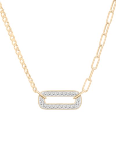 Подвеска Audrey by Aurate Diamond Two-Chain Link 18" в Gold Vermeil