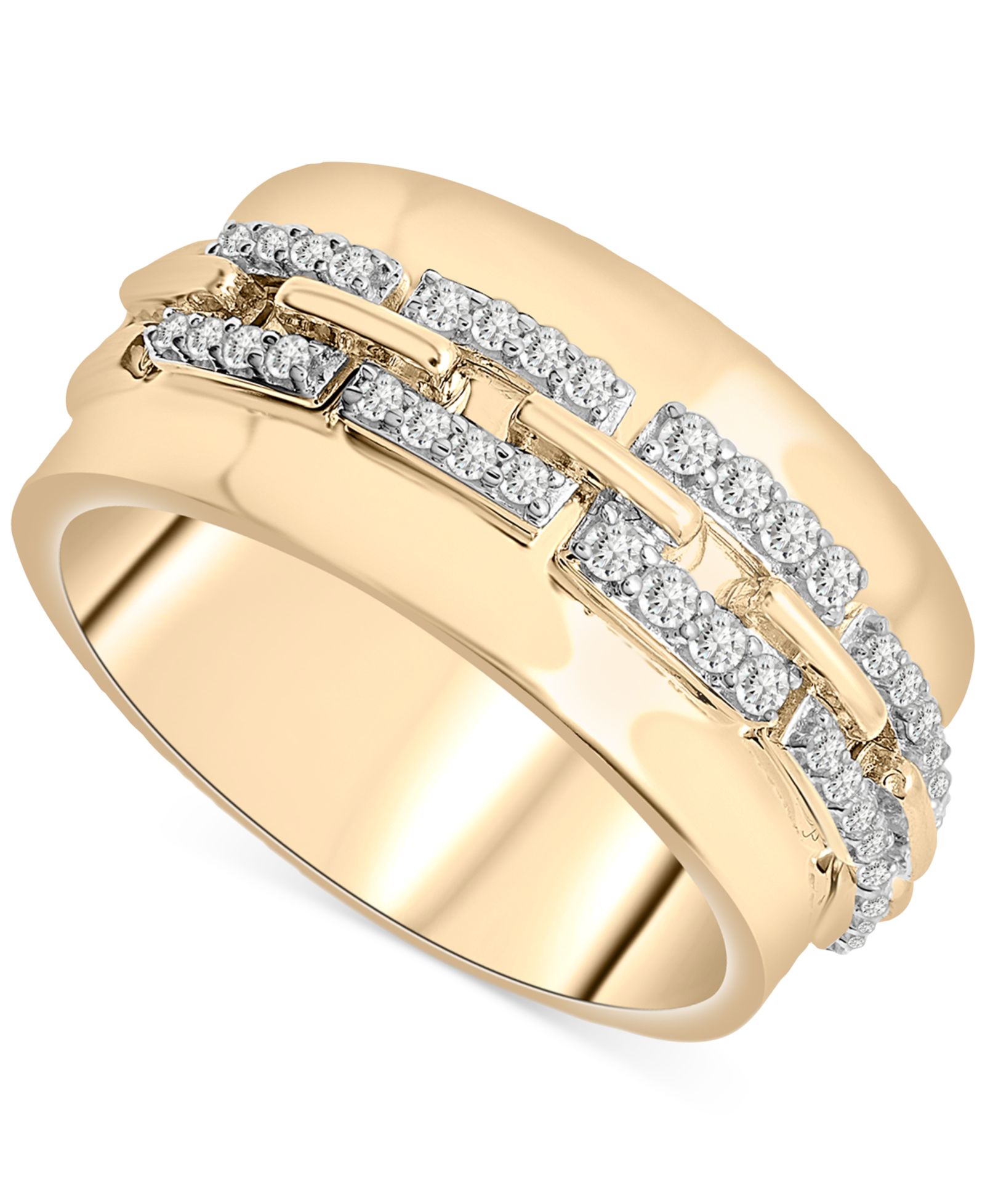 Audrey by Aurate Diamond Wide Band Statement Ring (1/4 ct. t.w.) in Gold Vermeil or Sterling Silver, Created for Macy's