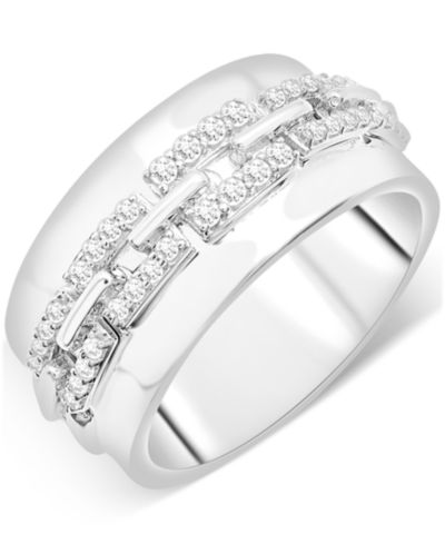 Audrey by Aurate кольцо с бриллиантом Wide Band в золотом напылении или стерлинговом серебре