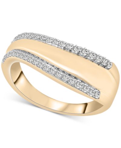 Audrey by Aurate кольцо Statement с двойным рядом бриллиантов (1/4 ct. t.w.) в золотом вельме