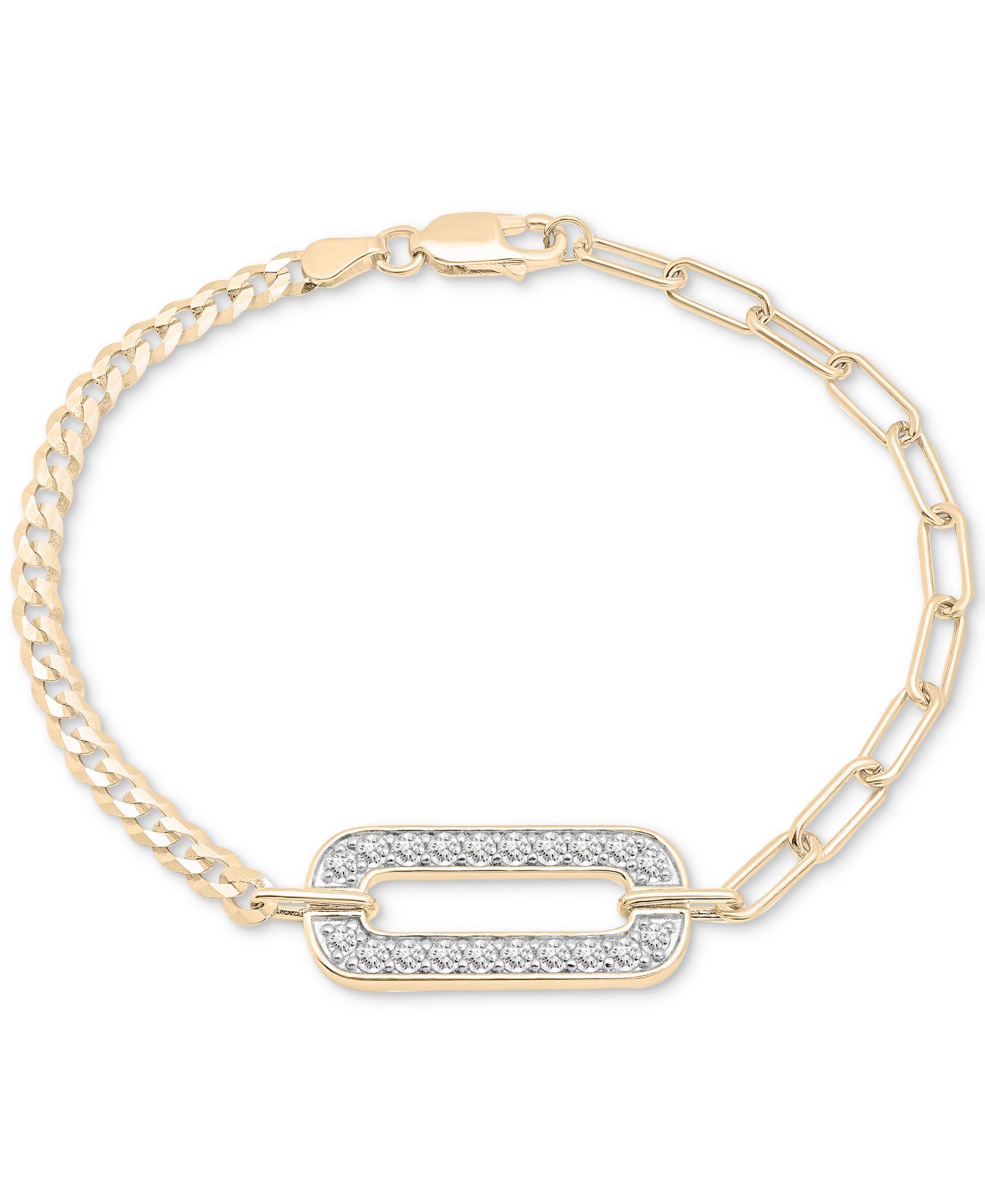 Браслет Audrey by Aurate Diamond Link Two-Chain в Gold Vermeil