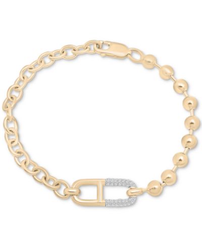 Браслет Audrey by Aurate Diamond Horizontal Link Two-Chain в золотом вемеле