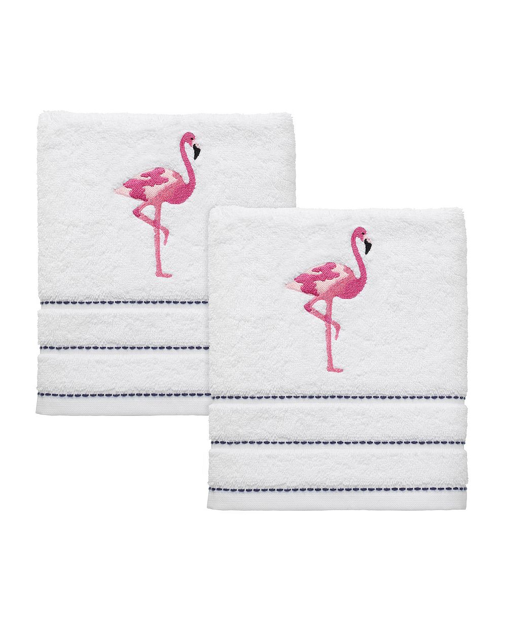 Набор полотенец для рук IZOD Flamingo Ticking Stripe 2-Pc. 16" x 28"