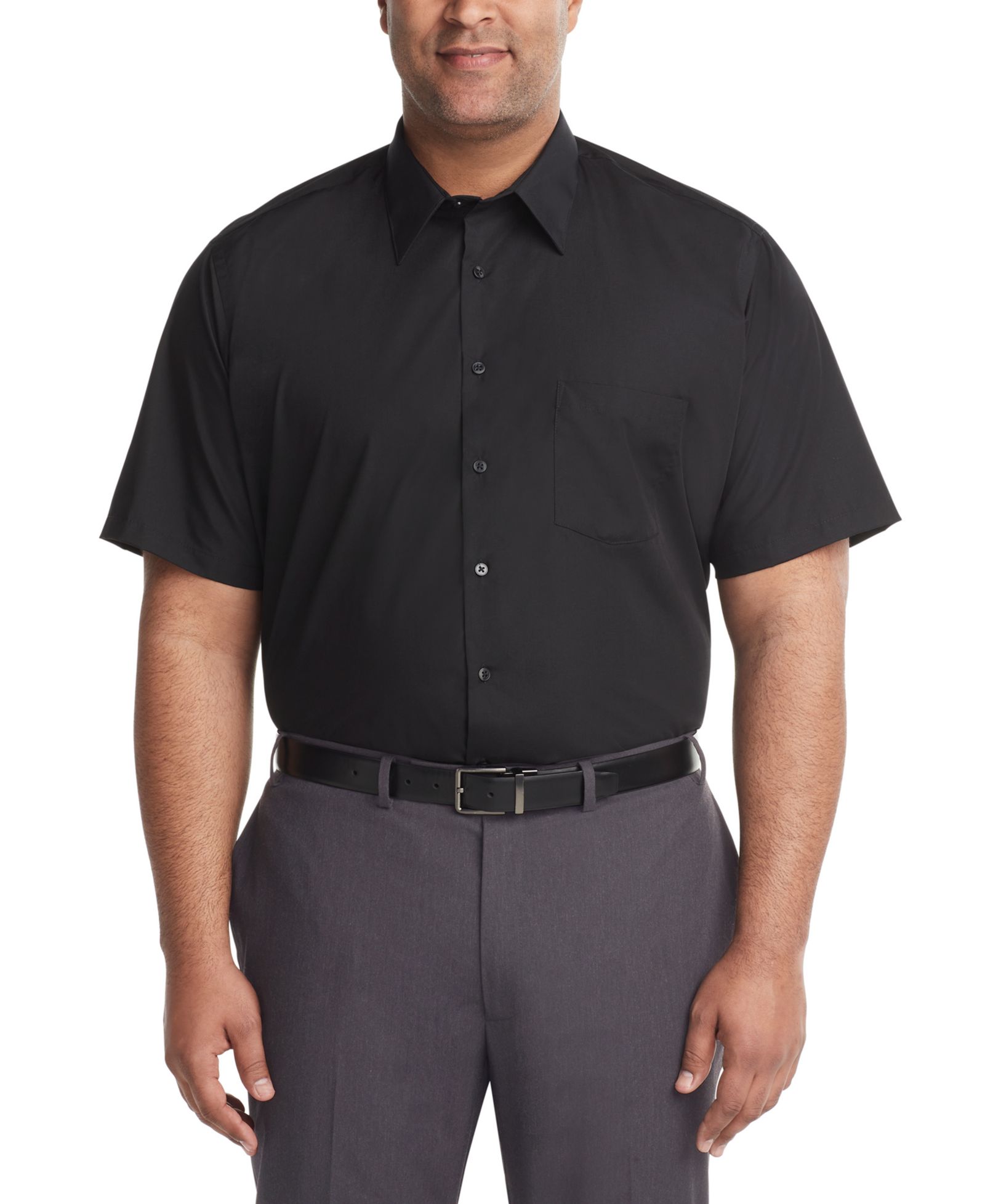 Мужская рубашка Van Heusen Big & Tall Poplin Short Sleeve