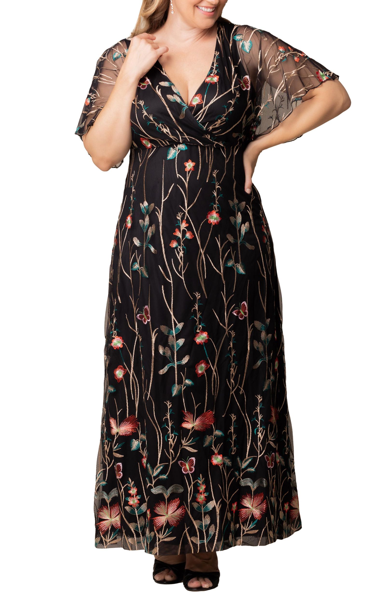 Вечернее платье Kiyonna Plus Size Embroidered Elegance Evening Gown