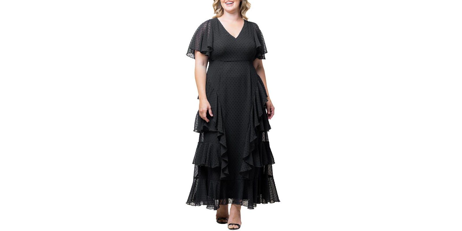 Kiyonna Plus Size Tour de Flounce Evening Gown