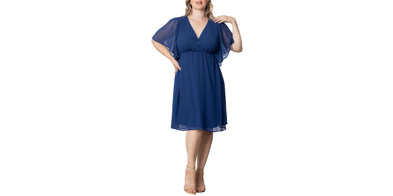 Kiyonna Платье Florence с расклешенными рукавами Plus Size