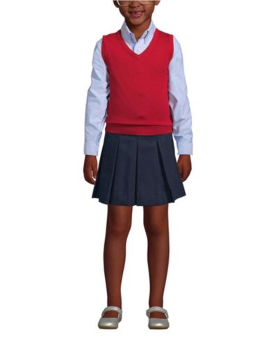 Lands' End Kids Cotton Modal Fine Gauge Sweater Vest
