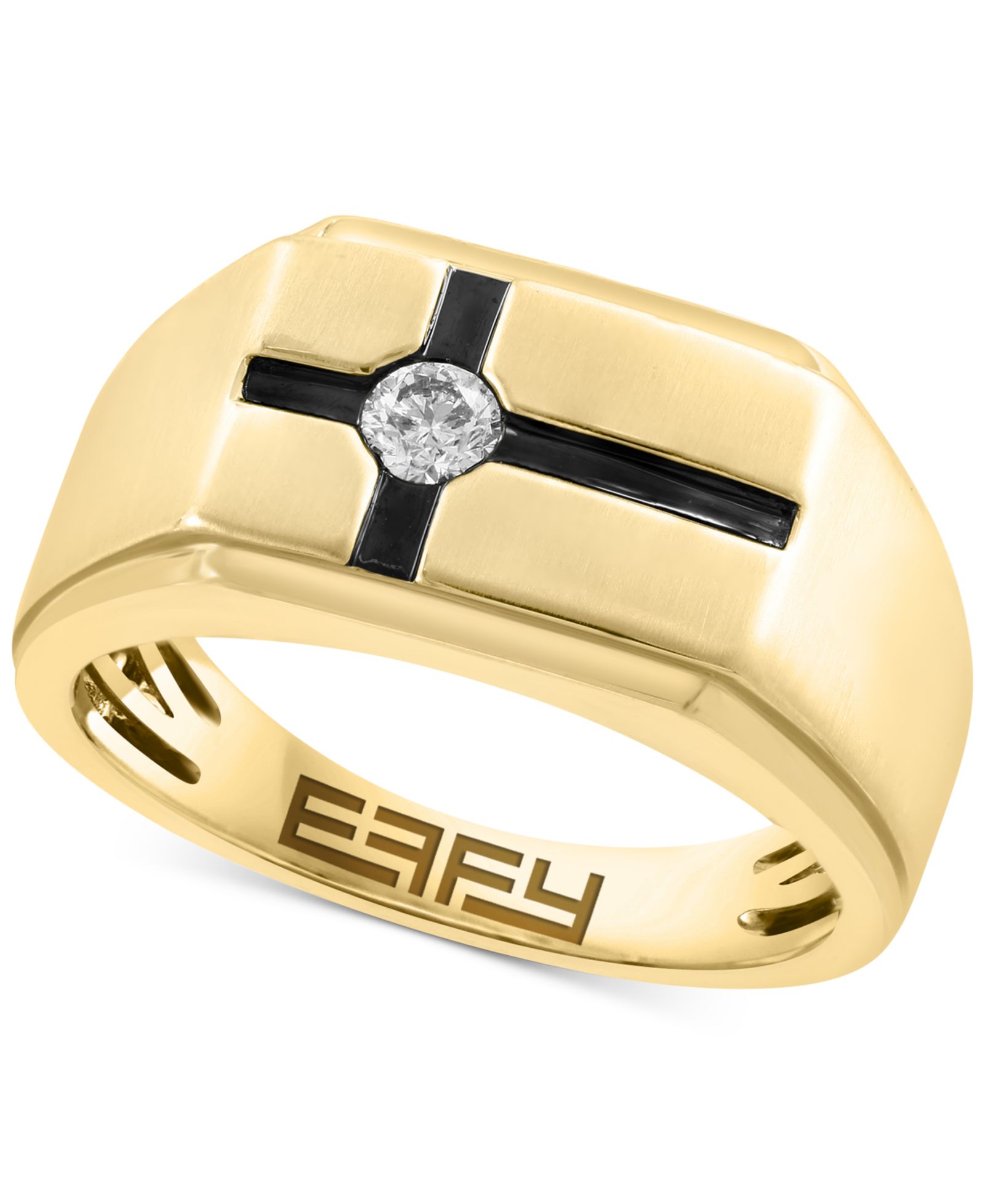 Мужское кольцо EFFY Diamond East-West Cross в 14k Gold