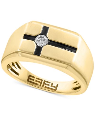 Мужское кольцо EFFY Diamond East-West Cross в 14k Gold