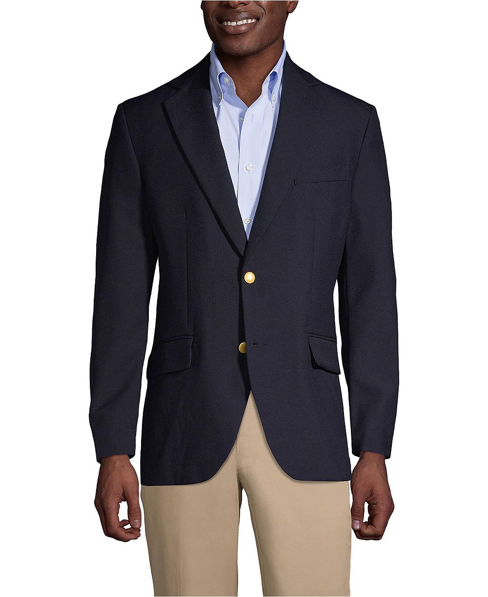 Lands' End School Uniform Мужской Long Hopsack Blazer
