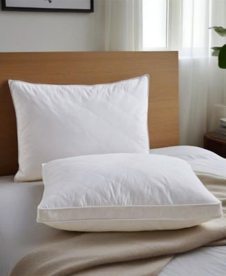 Unikome Medium Density Goose Feather Gusset 2-Pack Pillows, Standard