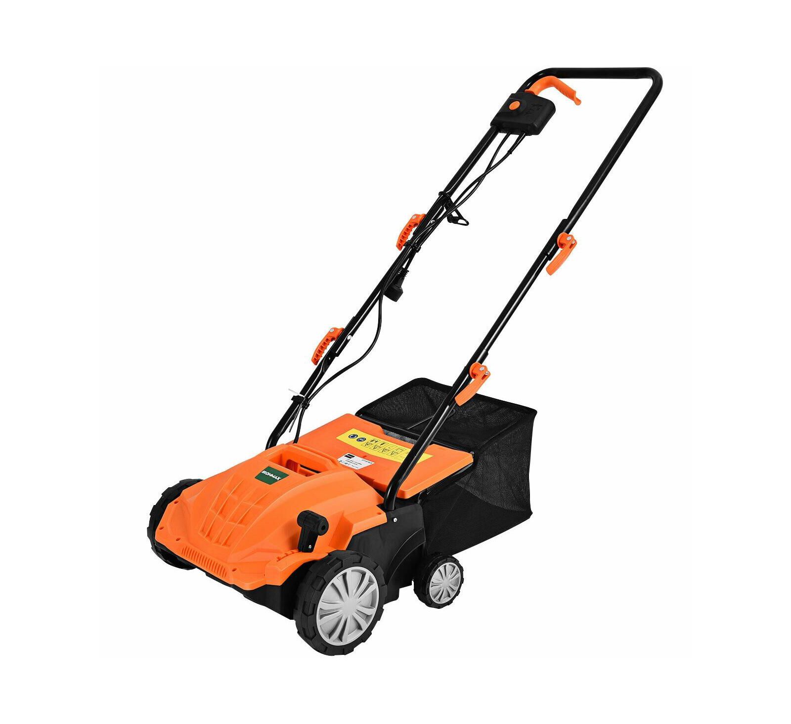 Electric Lawn Dethatcher with 12 Amp Motor and Grass Collection Bag