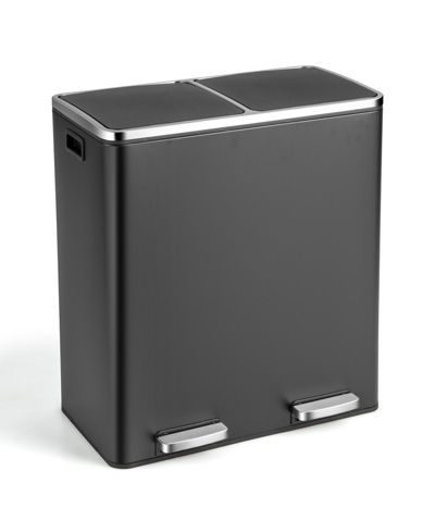 Корзина для раздельного сбора мусора Slickblue с 2 педалями и отделениями, 16-Gallon