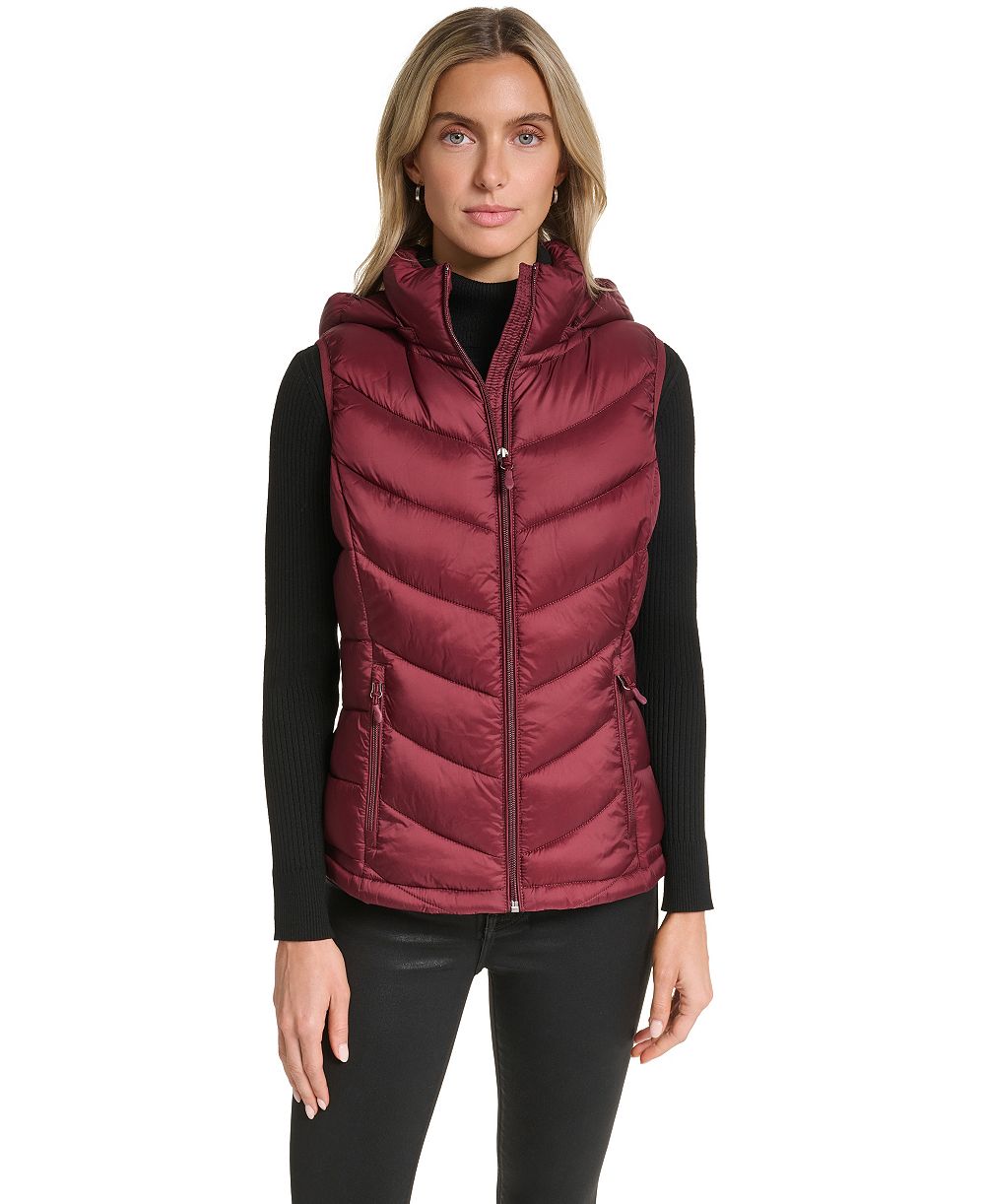 Charter Club Women's Packable Hooded Puffer Vest, Created for Macy's