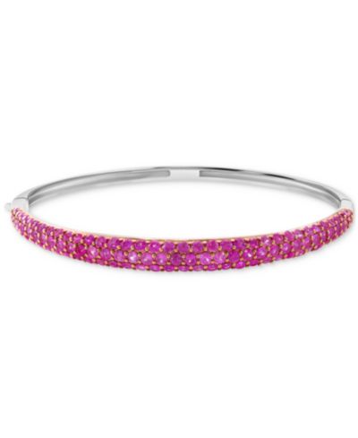 EFFY® Ruby Graduated Bangle Bracelet (5-1/20 ct. t.w.) in Sterling Silver (Also available in Pink Sapphire & Sapphire)