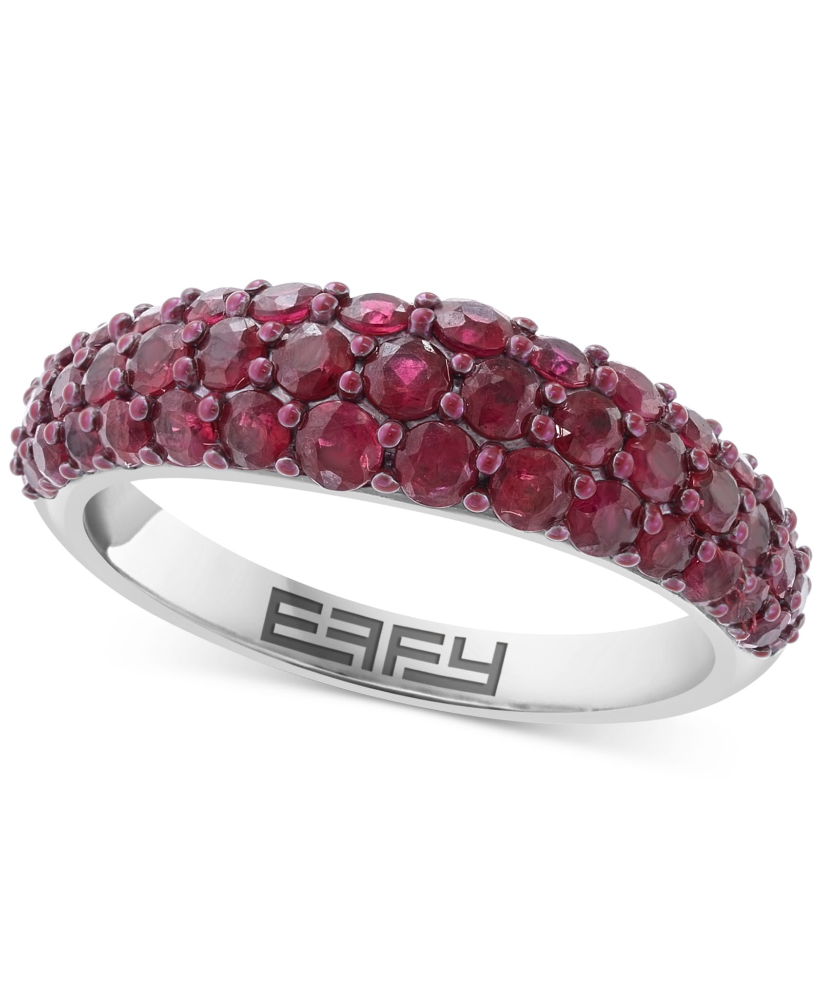 Кольцо EFFY® Ruby Cluster Dome из серебра