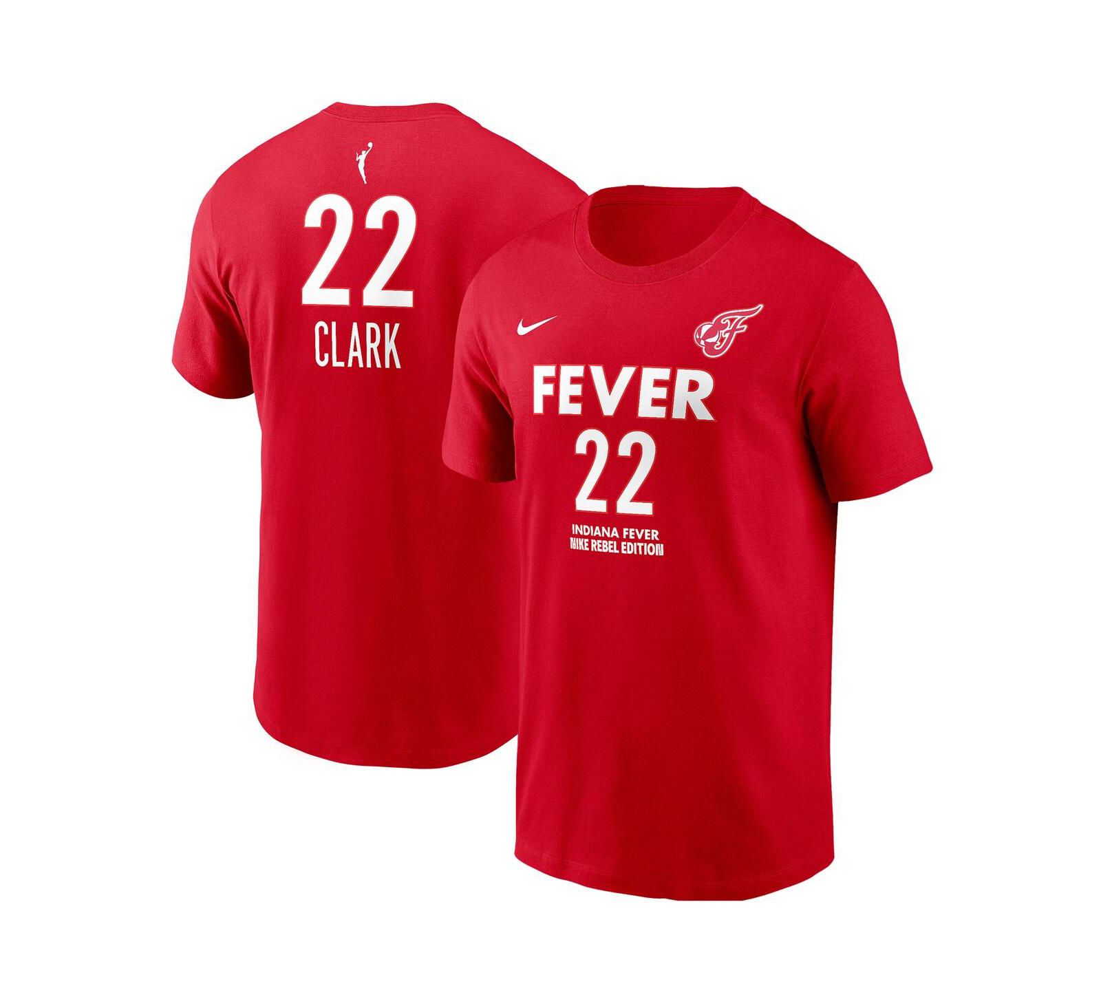 Футболка Nike Men's and Women's Caitlin Clark Red Indiana Fever 2024 WNBA Draft Rebel Edition