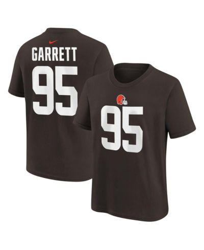 Nike Big Boys and Girls Myles Garrett Brown Cleveland Browns Player Name & Number T-Shirt