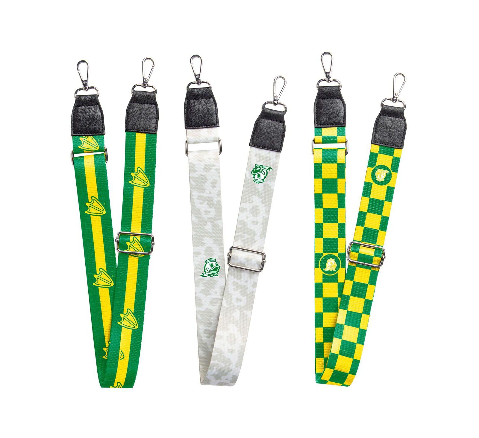 Logo Brands Oregon Ducks 3-Pack Bag Strap Set