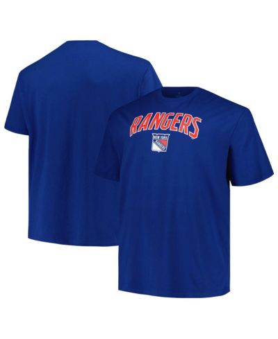 Profile Men's Blue New York Rangers Big & Tall Arch Over Logo T-Shirt