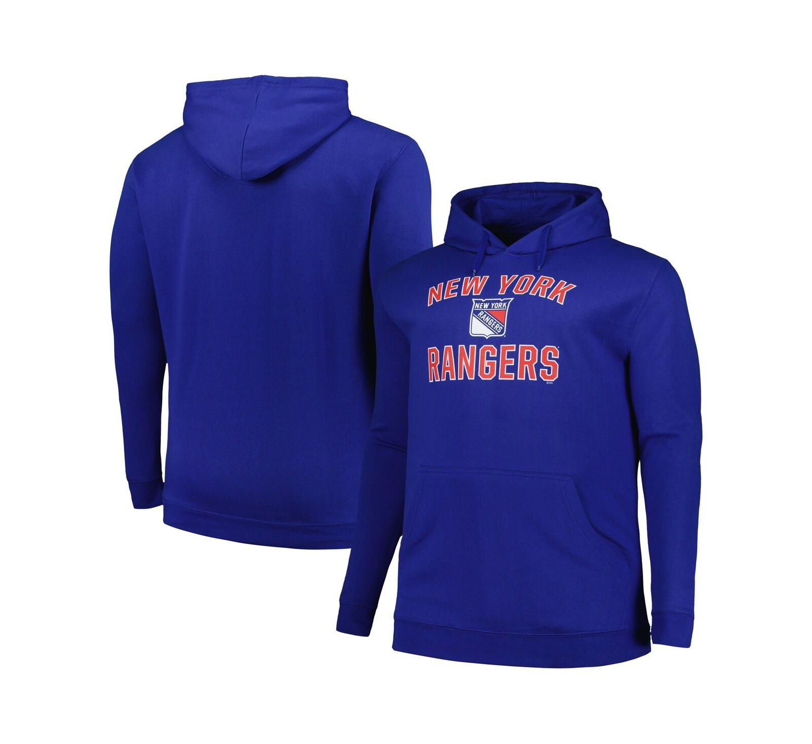 Мужское худи Profile New York Rangers Big & Tall Arch Over Logo Pullover